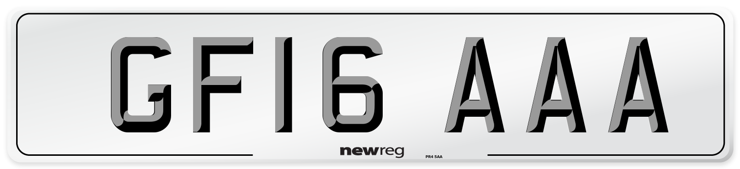 GF16 AAA Number Plate from New Reg